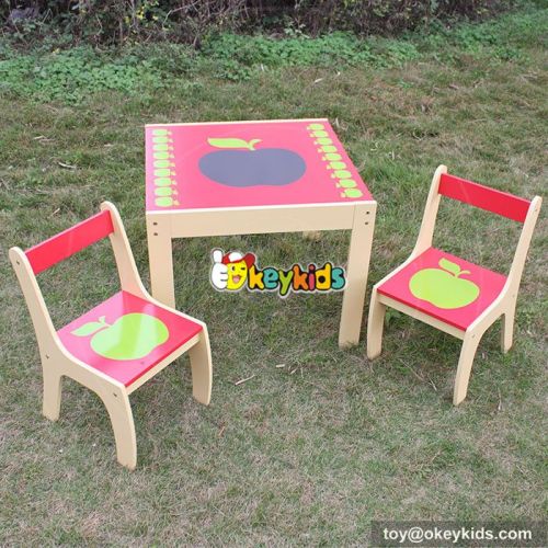 Best design bedroom furniture children studying wooden table and chair set for kids W08G159