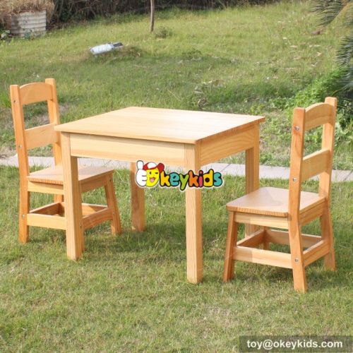 High quality bedroom furniture solid wooden table and chairs for children W08G172