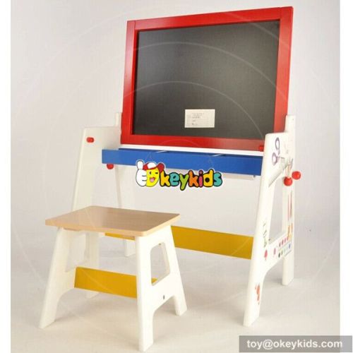 High quality cartoon bedroom furniture wooden kids desk with drawing board W08G126