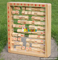 New design toddlers preschool learning toy wooden alphabet abacus with letter and number tiles W12C006