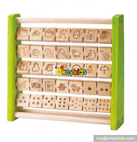 New design toddlers preschool learning toy wooden alphabet toys W12C007