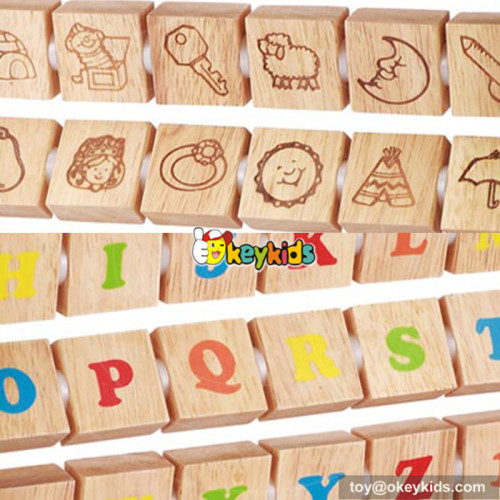 New design toddlers preschool learning toy wooden alphabet toys W12C007