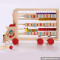 New design toddlers preschool learning toy wooden toy abacus maths car W12C008