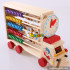 New design toddlers preschool learning toy wooden toy abacus maths car W12C008