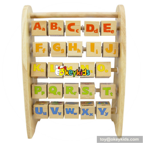 New design toddlers preschool alphabet abacus wooden learning toys for toddlers W12C011