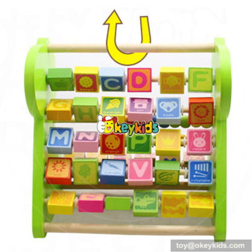 New design toddlers preschool learning toy wooden alphabet toys W12C009