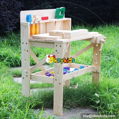 Best design educational children wooden tool toy workbench W03D022