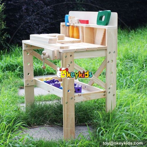 Best design educational children wooden tool toy workbench W03D022