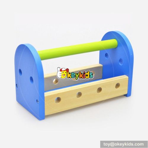 Best design educational toy diy wooden kids tool box W03D068