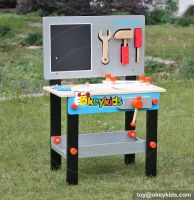 Best design children educational play building set wooden toy workbench W03D070