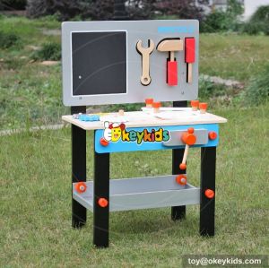 Best design children educational play building set wooden toy workbench W03D070