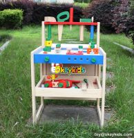 Best design make playtime fun wooden workbench for toddlers W03D069