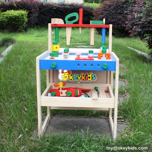 Best design make playtime fun wooden workbench for toddlers W03D069