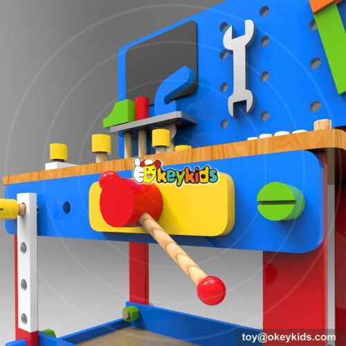 Best design large play builder wooden children's work benches with tools W03D076C