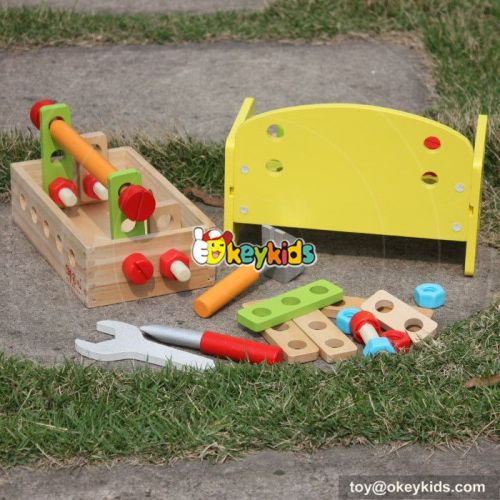 Best design educational toy wooden toddler tool set W03D060