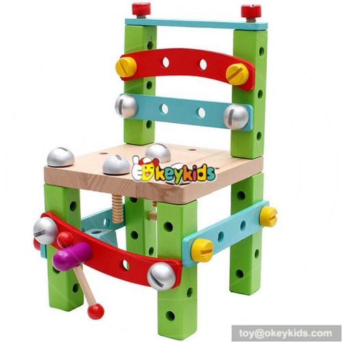 Best design assemble toy wooden tool bench for toddlers W03C016