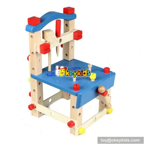 Best design multi-functional assemble toy wooden tool bench set for kids W03D025