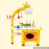 New design giraffe pretend play toy wooden kids toy kitchen for sale W10C234
