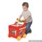 New design red push cart wooden baby kitchen set  W10C259