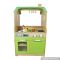 New design double sided cooking play set wooden kids kitchen W10C261