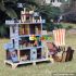 OkeykidsWooden pirate doll house with pirate ship wooden play house/play set with figurines W06A162