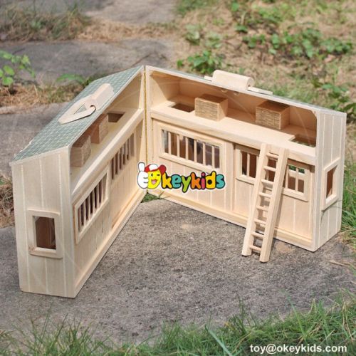 New design fancy children natural wooden horse farm toys W06A166