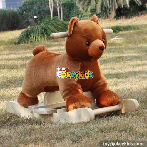 Top fashion cute plush stuffed rocking horse for toddlers W16D073