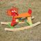 New design red funny wooden baby rocking horse W16D109