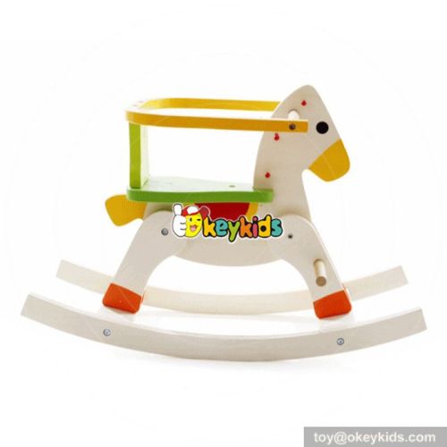 Best design baby safety wooden vintage rocking horse W16D108