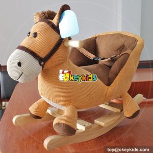 Most popular interactive wooden stuffed animal horse for toddlers W16D095