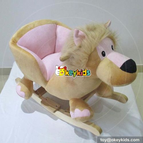 Manufacturer of interactive wooden baby rocking animal for sale W16D097
