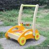 Best design push along wooden baby walking toys with building blocks W16E060
