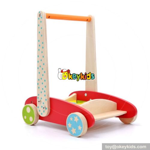 New design push blocks car wooden baby play walker W16E073