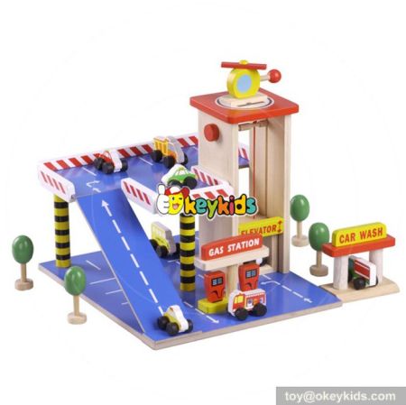 New Fashion Children Funny Parking Toys Wooden Toy Garage Set