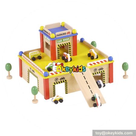 Best Design Educational Parking Toys Wooden Funny Toy Garage For