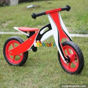 New design red best wooden girls balance bike W16C131