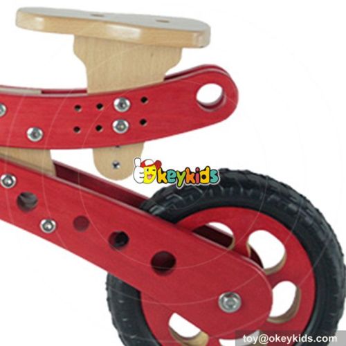 Best design red preschool wooden balance bike for toddlers W16C150