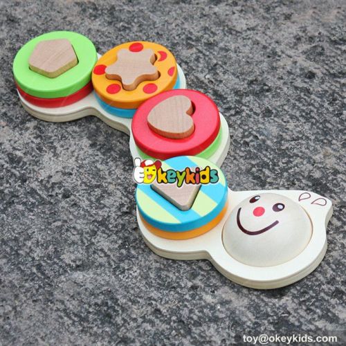 New design educational cartoon shapes wooden sorting toys for toddlers W13D128