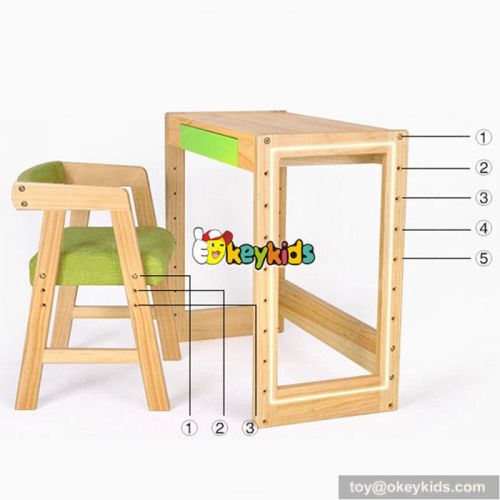 High quality cartoon bedroom furniture wooden kids study table W08G156A