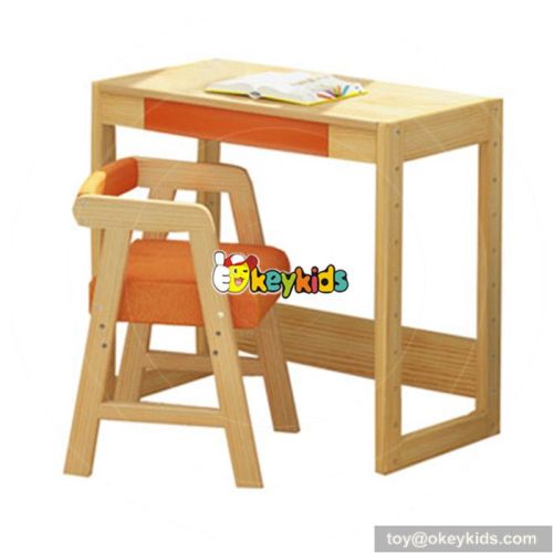 Best design children home furniture wooden kids study table and chair W08G157B