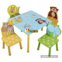 High quality children wooden home furniture kids wooden table and chairs WO8G088