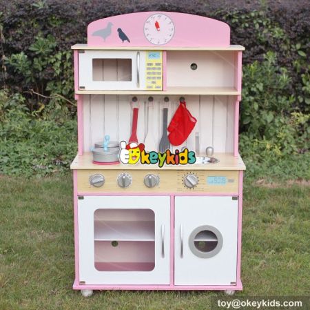 Okeykids New Design Children Cooking Set Toy Wooden Girls Kitchen