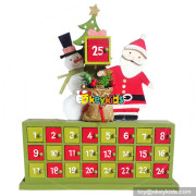 Top fashion Wooden snowman with tree wooden Christmas calendar W02A170