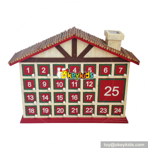 Top fashion kids surprise Christmas wooden advent calendar with 24 drawers W02A182