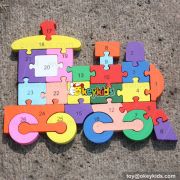 2017 Colorful preschool puzzle toys wooden kids puzzle W14A155