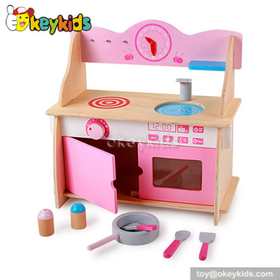 Lovely pink mini children wooden kitchen toy W10C208
