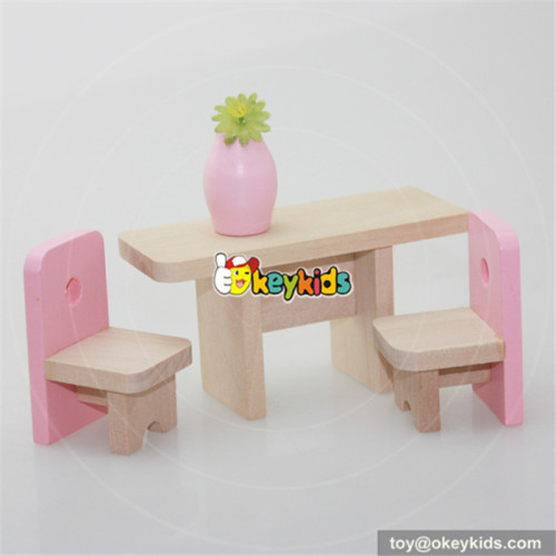 Best 8 pieces wooden miniature dinning room dolls house furniture for girls W06B014