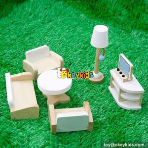 10 Best children pretend play toys wooden miniature dolls house accessories for kids W06B045