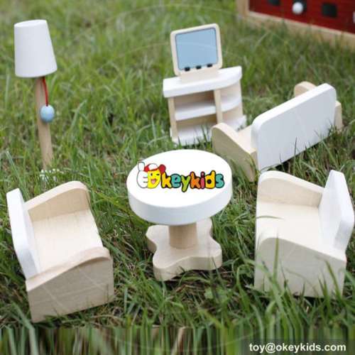10 Best children pretend play toys wooden miniature dolls house accessories for kids W06B045