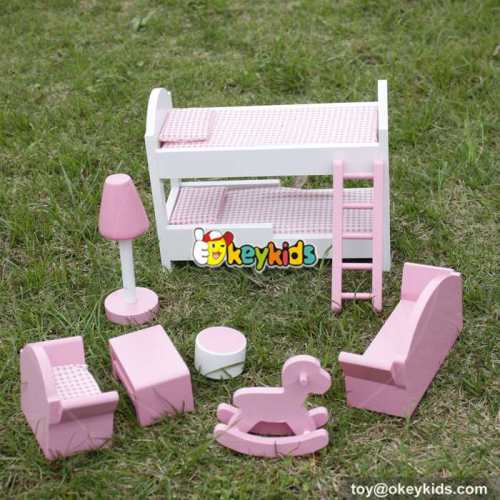 10 Best children pretend play toys wooden dollhouse furniture for kids online W06B046